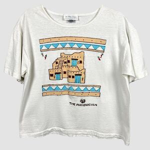 The Phoenician Graphic Tee Southwest Desert Print Top Size XL White